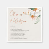 秋結婚フローラのおもしろい新婚時代の事実 スタンダードカクテルナプキン (正面)