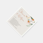 秋結婚フローラのおもしろい新婚時代の事実 スタンダードカクテルナプキン (角)