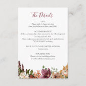 秋結婚フローラ詳細 エンクロージャーカード (正面)