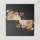 秋結婚ブラック プレイスカード (外部開封)