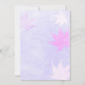 秋結婚メープルのシャワー 招待状 (裏面)