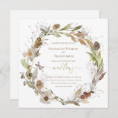 秋結婚リース 招待状 (正面/裏面)