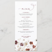 秋結婚ワイルドフラワーのメニュー メニュー (正面)