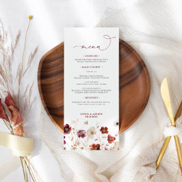 秋結婚ワイルドフラワーのメニュー メニュー