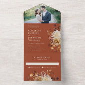 秋結婚写真の全招待状 オールインワン招待状 (内側)
