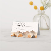 秋結婚山台番号 プレイスカード (正面)