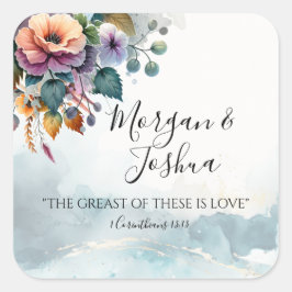 秋結婚式 スクエアシール