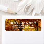 秋結婚木の差出人住所ラベル ラベル (インサイチュ)