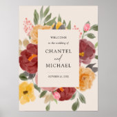 秋結婚秋 |ウェルカムサインポスター ポスター (正面)