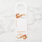 秋結婚葉のボトルラベル ボトルネックタグ (正面)