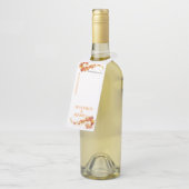 秋結婚葉のボトルラベル ボトルネックタグ (アングル)