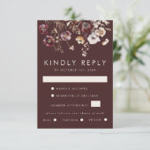 秋結婚野花 出欠カード (スタンド正面)