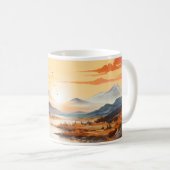 秋絵画の コーヒーマグカップ (正面右)