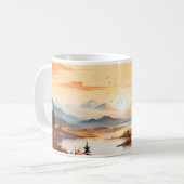 秋絵画の コーヒーマグカップ (正面左)
