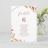 秋緑色幾何学図番号座席表 招待状 (スタンド正面)