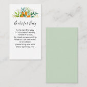 秋緑色水彩赤ちゃんシャワー予約リクエスト エンクロージャーカード (正面/裏面)