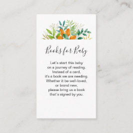 秋緑色水彩赤ちゃんシャワー予約リクエスト エンクロージャーカード