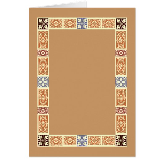 秋縁ど茶色アート空白のカード (正面)