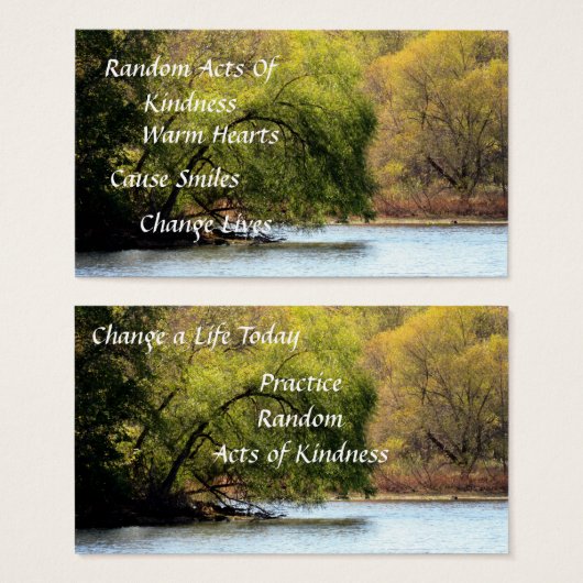 秋美しいの無作為な親切心カードの行為 (正面&裏面)