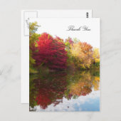 秋美しい悔やみや弔慰サンキューハガキ ポストカード (正面/裏面)
