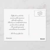 秋美しい悔やみや弔慰サンキューハガキ ポストカード (裏面)