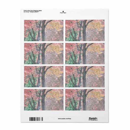 秋美しい ラベル (フルシート)