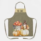 秋美学名前をカスタムするレストラン エプロン (正面)