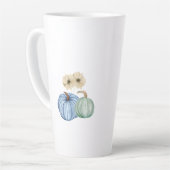 秋美的なカボチャと花 カフェラテマグ (左アングル)