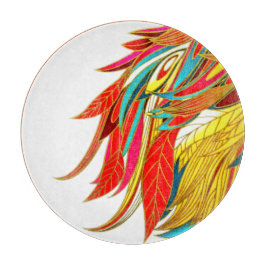 秋羽エレガント形カラフル抽象芸術 カッティングボード