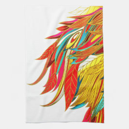 秋羽エレガント形カラフル抽象芸術 キッチンタオル