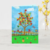 秋考える's of You 考える You紅葉 カード (黄色い花)