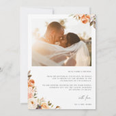 秋自然のフローラ結婚の写真 サンキューカード (裏面)