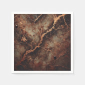 秋自然ブラウン大理石テクスチャデカップナプキン スタンダードカクテルナプキン (正面)