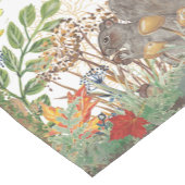 秋自然リス葉きのこ鳥林 ショートテーブルランナー (コーナー)