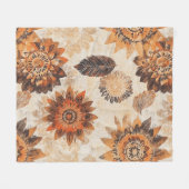 秋自然曼荼羅 フリースブランケット (正面(横))