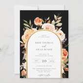 秋自然植物性フローラアーチ結婚枠 招待状 (正面)