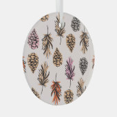 秋自然:トレンディーヴィンテージシームレス。 ガラスオーナメント (正面右)