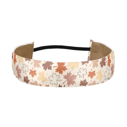 秋自然、秋のメープルリーフ感謝祭の日 アスレチックヘッドバンド (正面)