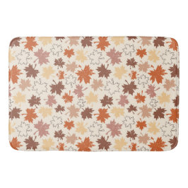 秋自然、秋のメープルリーフ感謝祭の日 バスマット