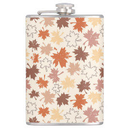 秋自然、秋のメープルリーフ感謝祭の日 フラスク