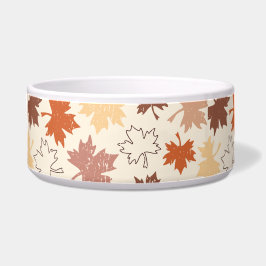 秋自然、秋のメープルリーフ感謝祭の日 ボウル