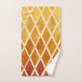 秋色と金ゴールドテクスチャ調和 バスタオルセット (ハンドタオル)