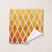 秋色と金ゴールドテクスチャ調和 バスタオルセット (ウォッシュタオル)