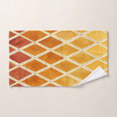 秋色と金ゴールドテクスチャ調和 バスタオルセット (ハンドタオル)