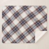 秋色のギンガムエコ綿。  シェルパブランケット (正面(横))