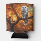 秋色のフクロウの保冷ケース 缶クーラー (裏面)