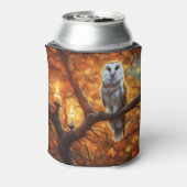 秋色のフクロウの保冷ケース 缶クーラー (缶裏面)