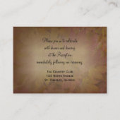 秋色のメープル葉ズウェディングレセプションカード エンクロージャーカード (正面)