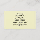 秋色の数々の正方形 名刺 (裏面)