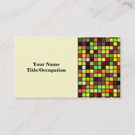 秋色の数々の正方形 名刺 (正面)